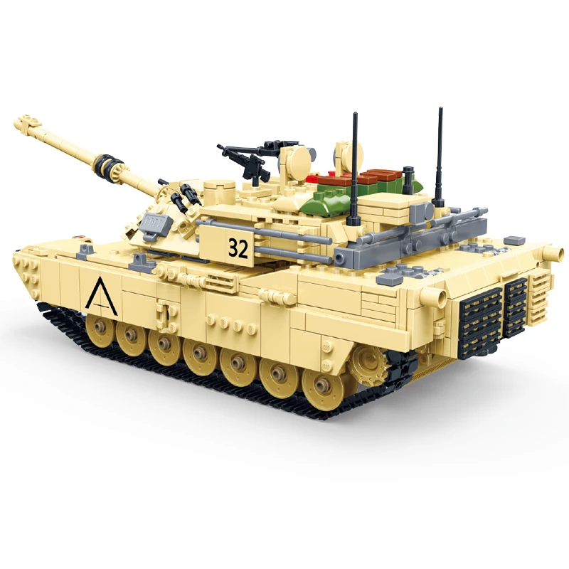 Военный танк тигр M1a2 Abrams модель строительные блоки мировая война 2 Gemany являются