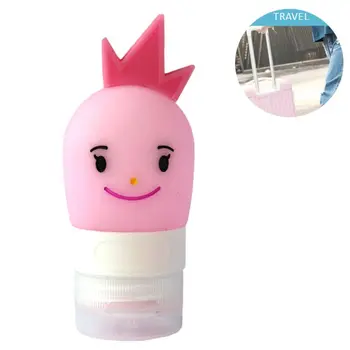 

40ml Lovely Silicone Refillable Empty Bottle Cartoon Prince Princess Travel Cosmetic Container Leakproof Portable Shampoo Gel Di
