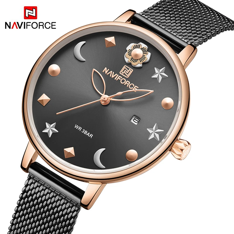 Часы наручные NAVIFORCE женские кварцевые брендовые Модные Роскошные
