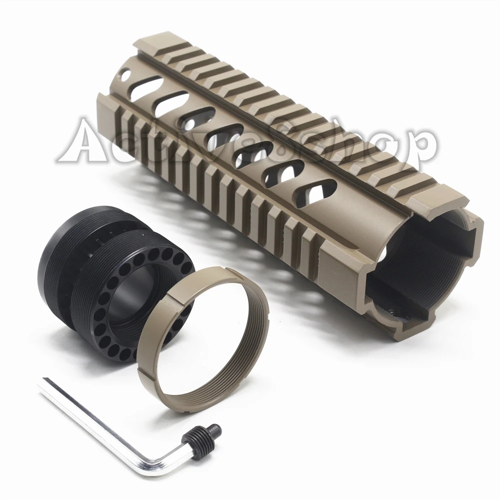 Светло-коричневый 7/10/12/15 ''дюйма свободном Handguard Keymod с наклоном заколкой для отверстие Quad рейку AR. 223/5. 56 AR-15 M16 M4