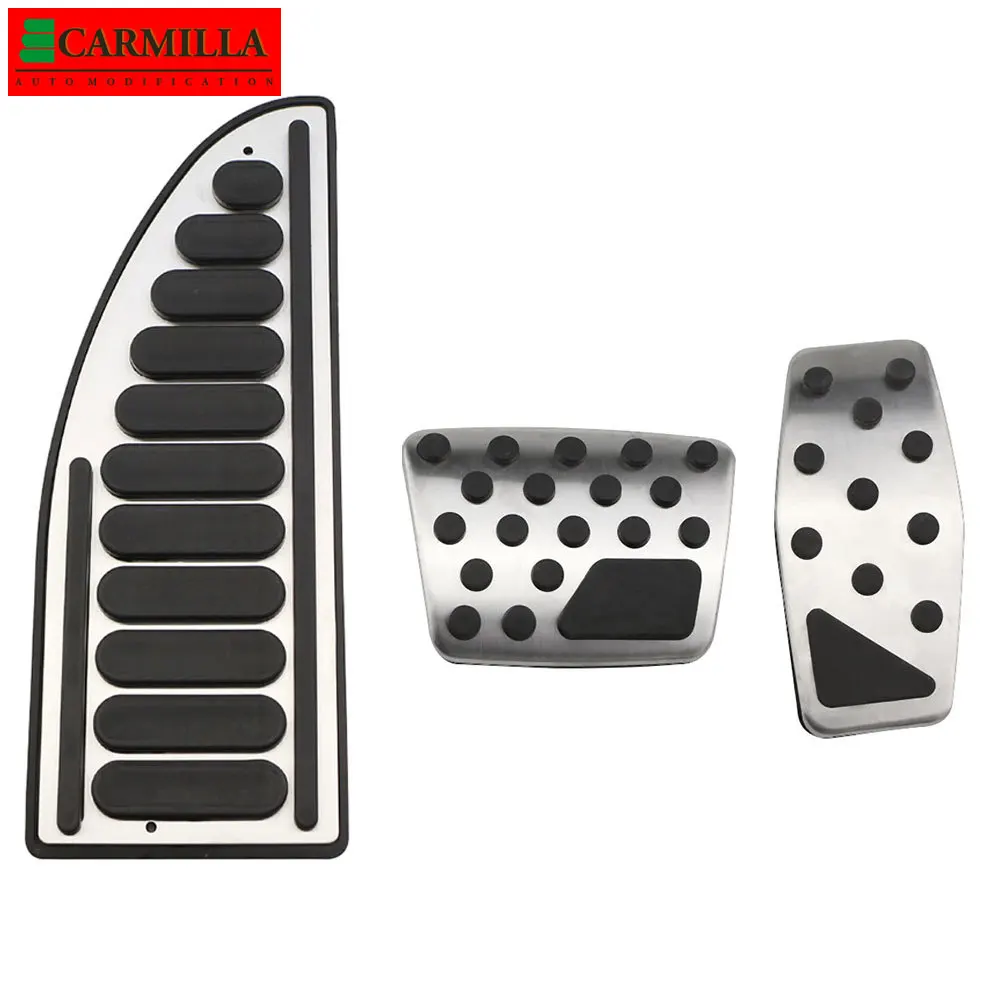 Carmilla Stainless Steel AT Car Pedals for Fiat 500x 500 X 2014- Auto Gas Brake Rest Foot Pedal Protection Cover Accessories