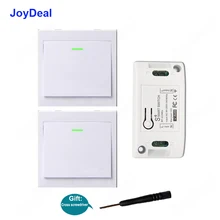 Receptor de interruptor inteligente inalámbrico, interruptor de pared de 433Mhz, 86, 110V, 220V, 1 canal, Control remoto en casa