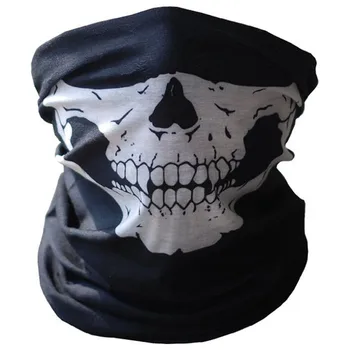 

Skull Face Mask Outdoor Riding Mask Bicycle Ski Skull Half Face Mask Ghost Scarf Multi Use Neck Warmer COD Oct scary mask