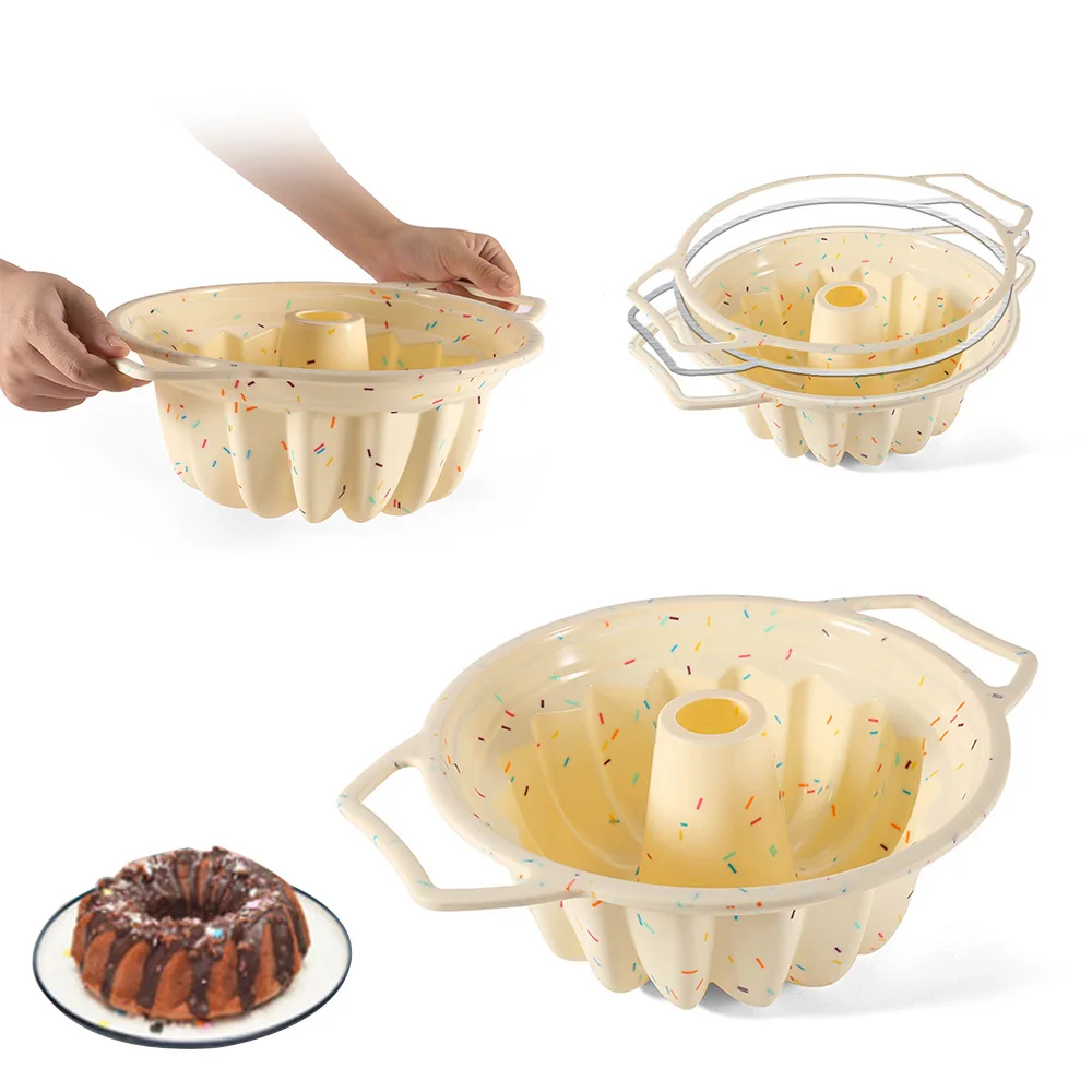 3D Swirl Shape Silicone Butter Cake Mould Kitchen Baking Form Tools for Cake Bakery Baking Dish Bakeware Mold dropshipping