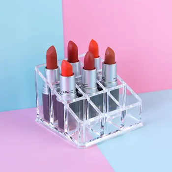

9-grid Lipstick Storage Rack Lipstick Consolidation Box Cosmetic Storage Box Transparent Acrylic Cosmetic Organizer