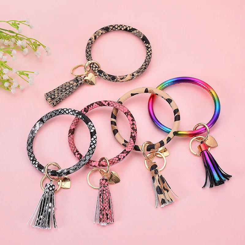leather bracelet keychain
