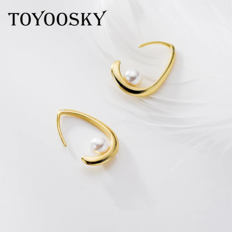 

Elegant Silver 925 Earrings Short Drop Waterdrop Shell Pearl For Women Wedding Fashion Jewelry