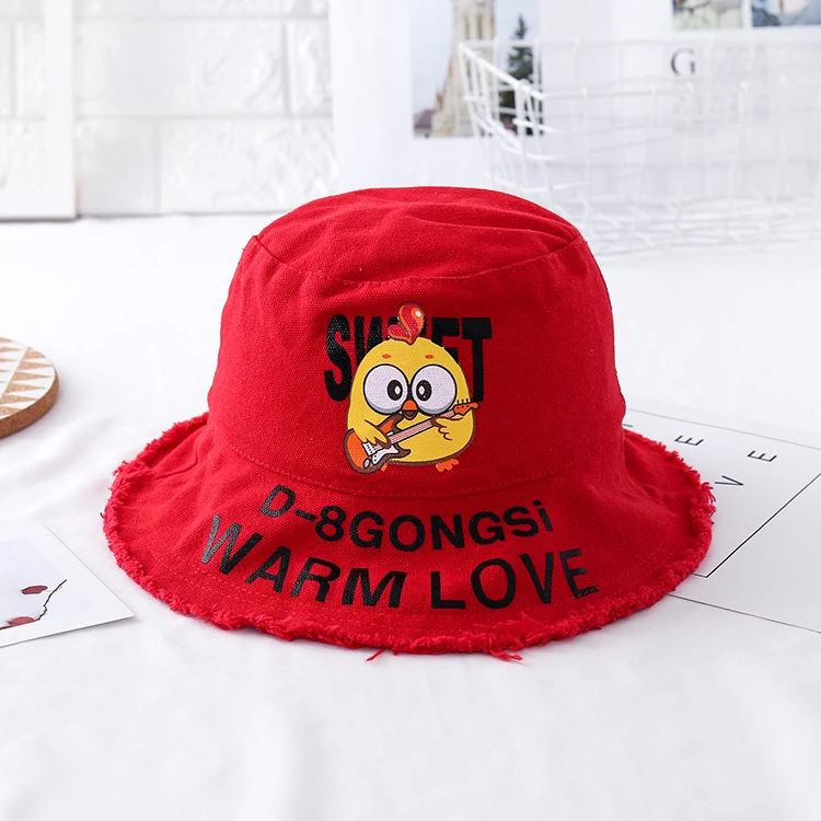 Мультяшная шляпа с буквенным принтом, шляпа с бахромой, классная модная шляпа, школьная шляпа - Цвет: red
