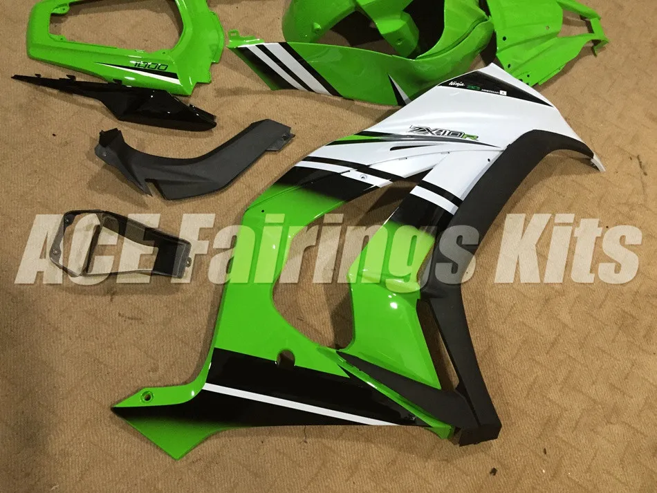 ABS Обтекатели комплект подходит для kawasaki Ninja ZX10R 2011 2012 2013 полный набор 11-15 10R Hot горячие продажи зеленый белый