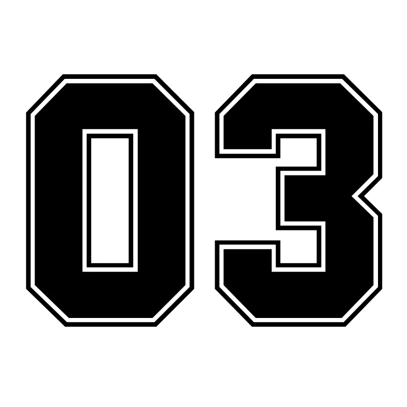 

CK2950#14*10cm 20*14cmNumber 03 funny car sticker vinyl decal silver/black car auto stickers for car bumper/rear window