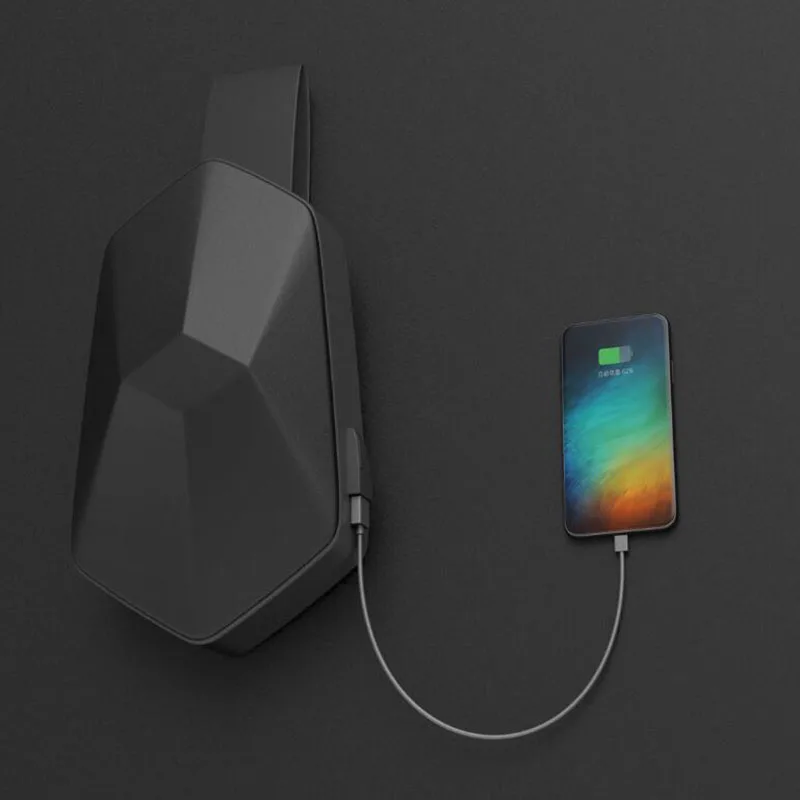 5 цветов Xiaomi Tajezzo Beaborn PU Рюкзак USB сумка водонепроницаемый красочный досуг спорт нагрудный пакет сумки для мужчин путешествия Кемпинг