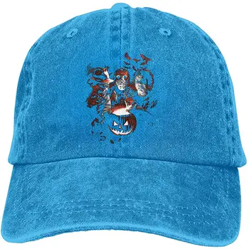 

TSDFCHalloween Scream Team Men's and Women's Retro Cowboy Hat Adjustable Cowboy Hat Baseball Cap Black