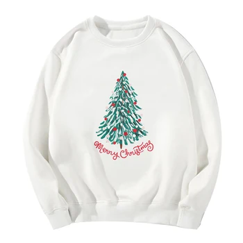 

New Fashion Merry Christmas Tree Tops Sportswear Cute Kawaii Bluza Damska Sudadera Mujer Hoodies Women Sweatshirt