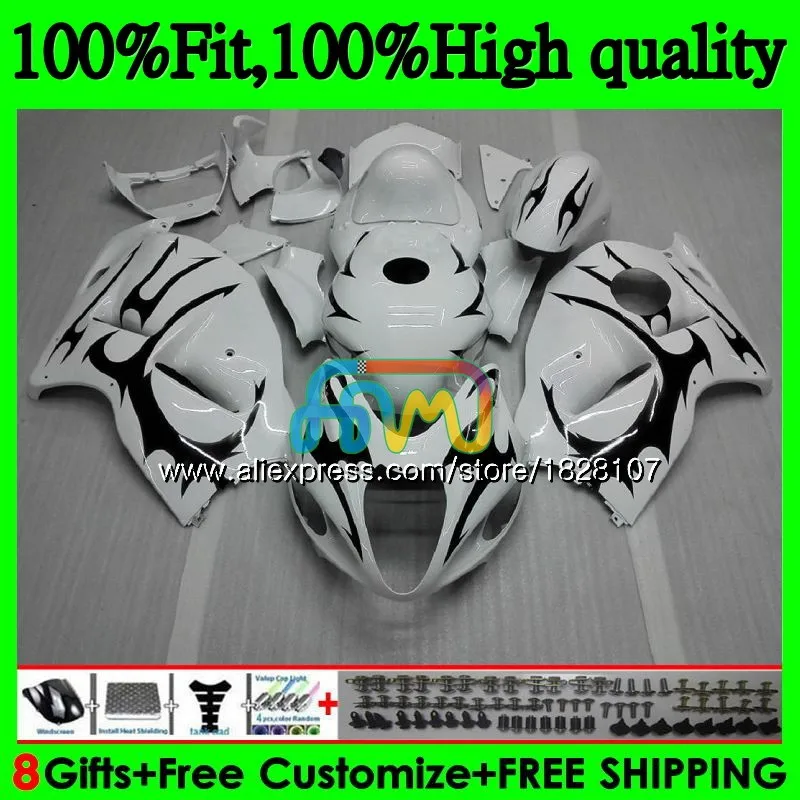 Инъекции для SUZUKI Hayabusa GSXR 1300 GSXR-1300 57BS. 233 GSXR1300 08 13, 14, 15, 16 лет 2008 2013 Черный пламя обтекатель