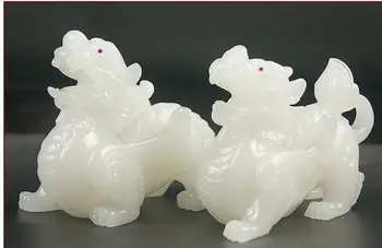 

Home Goods White jade PI xiu imitated jade crafts source of goods nancai town house decoration pieces for opening gifts
