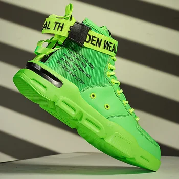 

New men's high top casual shoes fashion color orange large size outdoor sports running comfortable and breathable high quality