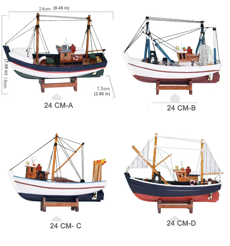 40*12,5*32 см деревянная имитационная модель кораблей ручной работы для рыбалки, парусных лодок, наборы игрушек, украшение стола, рождественский подарок