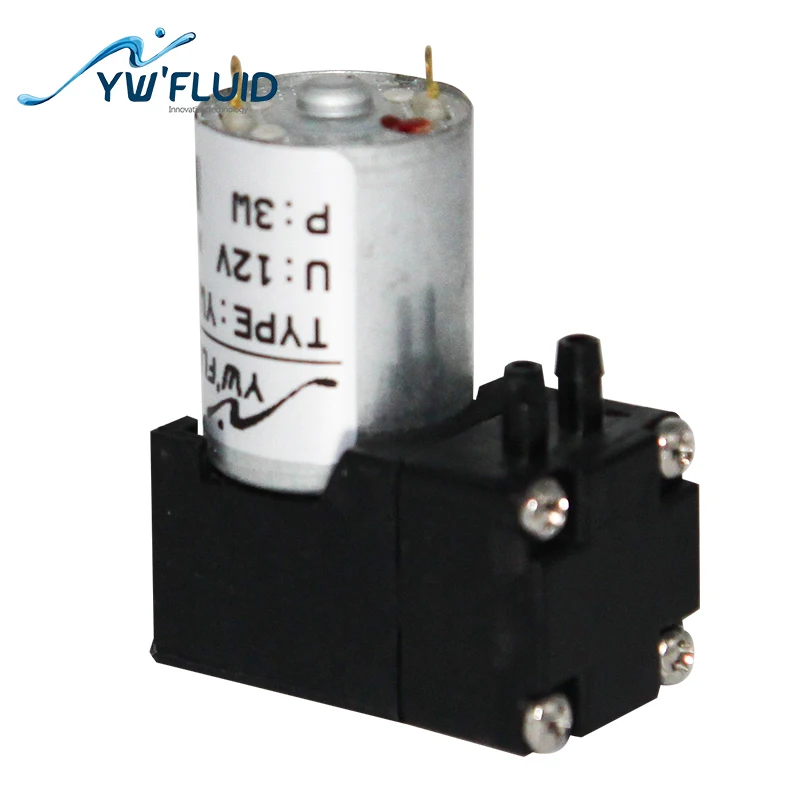 YWfluid YW11 DC 6V/12V Максимальный расход 180 мл/мин. компактный мембранный вакуумный насос используемый для