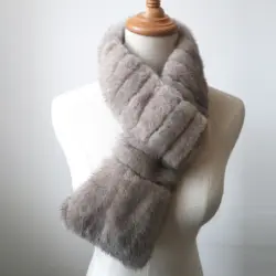 2019 новый шарф из натурального меха, модный новый теплый и удобный, хорошее качество, 80 см, норковый хвост, пряжка, шарф