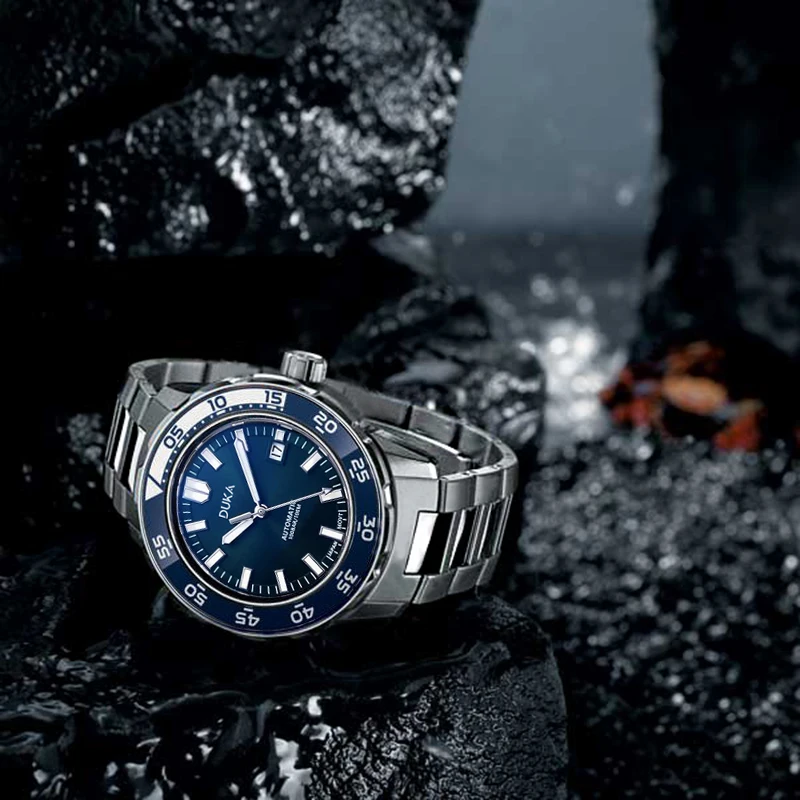 2021 New DUKA Wrist Watch Brand luxury Automatic watch for men mechanical watch men NH35 ceramics Bezel 100m Steel Diver Watch