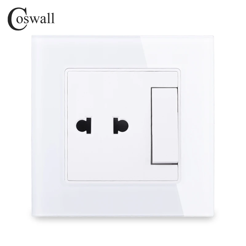 COSWALL универсальная настенная розетка с 2 отверстиями 1 позиционный полосный