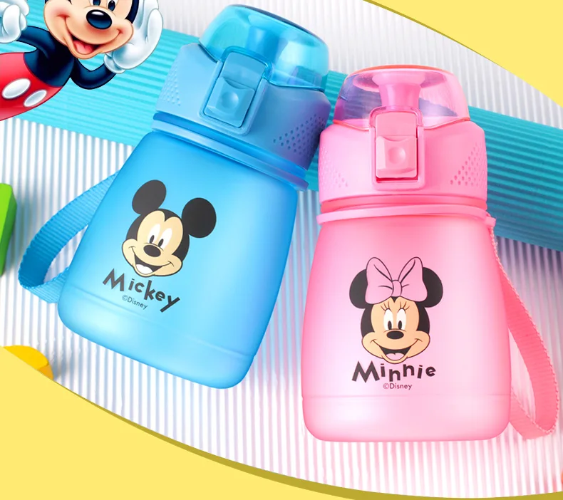 

390ml Children Water Bottle For Baby Kids Feeding Water Bottle BPA Free Portable Mickey Leak Proof Direct Drinking