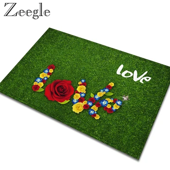 

Zeegle Love Printed Floormat Doormat Outdoor Home Welcome Rug Hallway Carpet Kitchen Anti Slip Mats Foot Rug