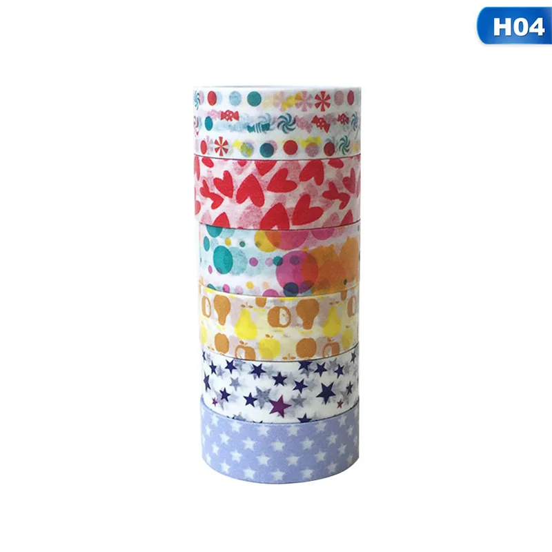 6 Rolls/set Cute Washi Tape Set Christmas Masking Tape For Gift Wrapping Scrapbooking Planner Paper Tape Student Supplies