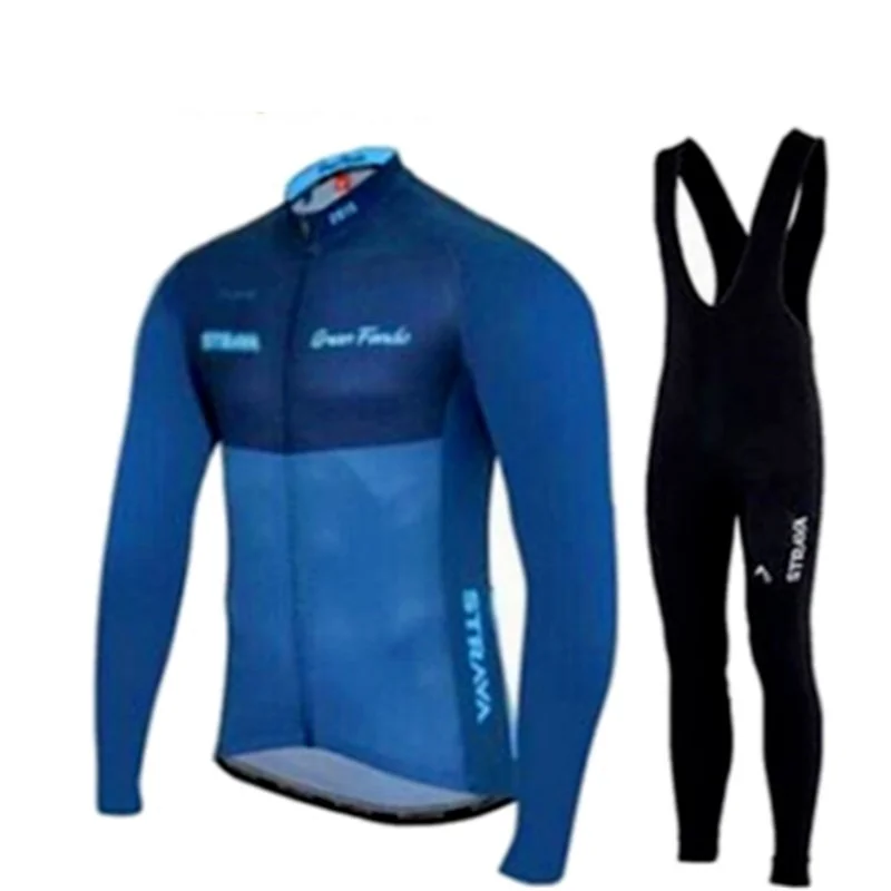 Ropa Maillot Ciclismo manga larga otouno e Invierno Ciclismo Jersey Ropa breatabl babero pantalones - Цвет: 4