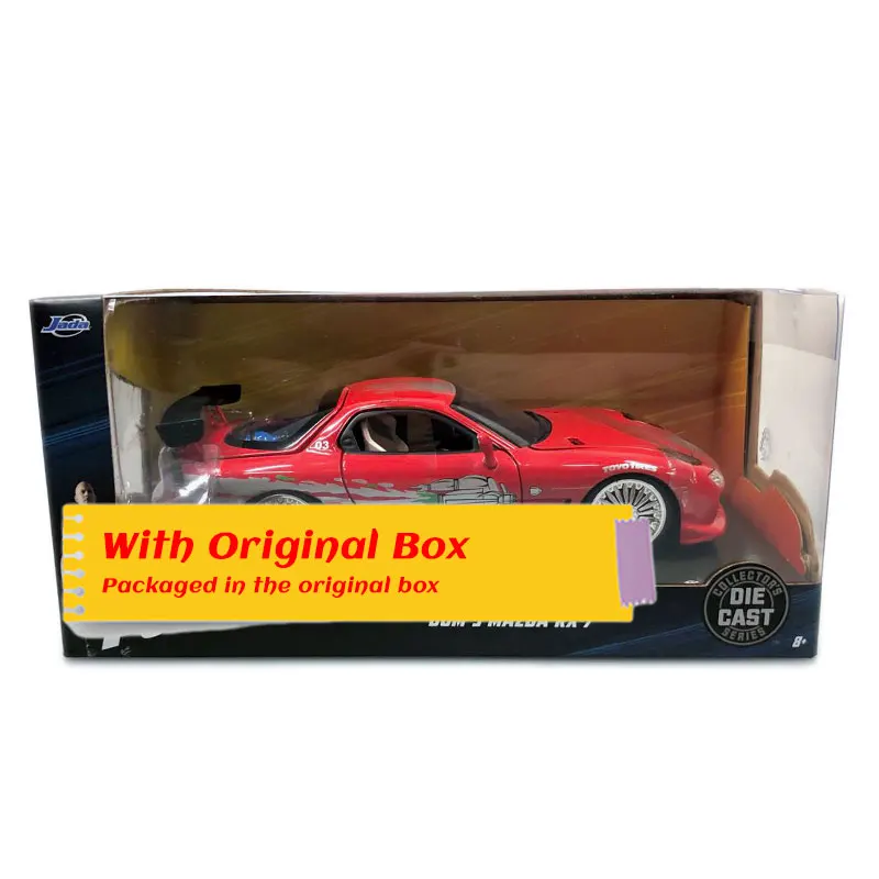 JADA 1/24 весы серии фильмов Модель автомобиля игрушки 1993 Mazda RX 7 литья под давлением