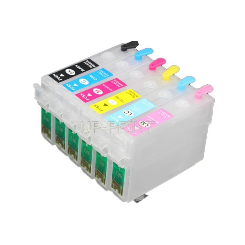 UP1set T0821 82N перезаправляемый картридж для epson Stylus Photo R390 RX590 RX690 R290 RX610 TX800FW TX700W T50 TX650 TX810FW