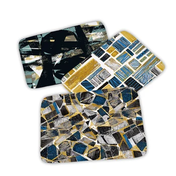 

Abstract Geometric Entrance Anti-Slip Doormat Nordic Stripe Mat for Kitchen Carpet Bedroom Printing Oil Painting Carpet 40*60cm