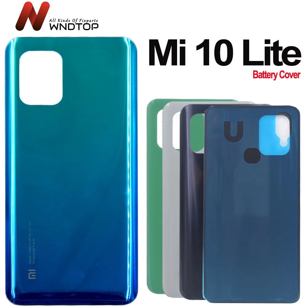 New Cover For Xiaomi Mi 10 Lite Back Glass Panel 5G Battery Mi10 Rear Door Case Housing | Мобильные телефоны и аксессуары