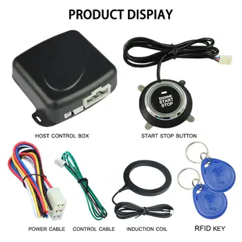 

12V Car Start Stop Button Engine Push Start Button Alarm RFID Lock Keyless System Door Push Button Tactile Buttons 2020