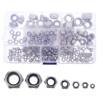 

180pcs Hex Nut High Quality Premium Sturdy Stainless Steel Prime Durable Hex Nut Lock Nut for Car