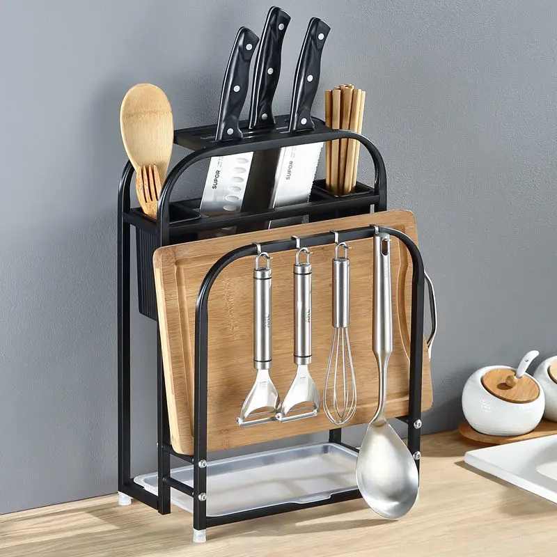 Knife Block Holder Drawer Knives Forks Spoons Storage Rack Knife Stand