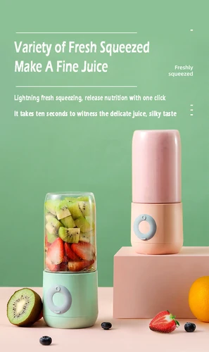 휴대용 전기 쥬서 스무디 블렌더, 6 나이프 미니 블렌더, USB 무선 충전식 믹서, 여행용 쥬서 컵, 500ml 2