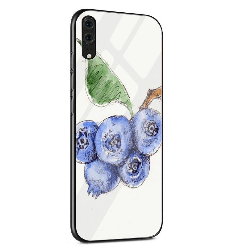Чехол для телефона стекло для huawei P30 P20 P10 Honor 10 8X Y6 Y9 mate 20 Lite Pro P Smart Cover Blueberry - Цвет: G7