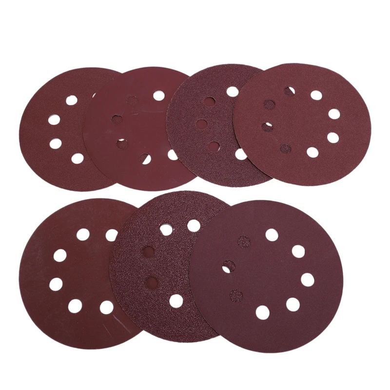 Promotion! 70 Pcs 5-Inch Sanding Discs with Sander Pad 8-Hole Durable Sanding Discs 40/80/120/240/320/600/800 Assorted Grits San