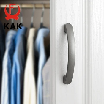 KAK Fashion Nordic Style Cabinet Knobs and Handles Zinc Alloy Furniture Handle Black Kitchen Handles Drawer Knobs Door Hardware