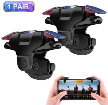 

2PCS / Set Mobile Phone Game Controllers Durable Gaming Console 4 Fingers Operation Shooting Metal Gamepad for PUBG Mobile