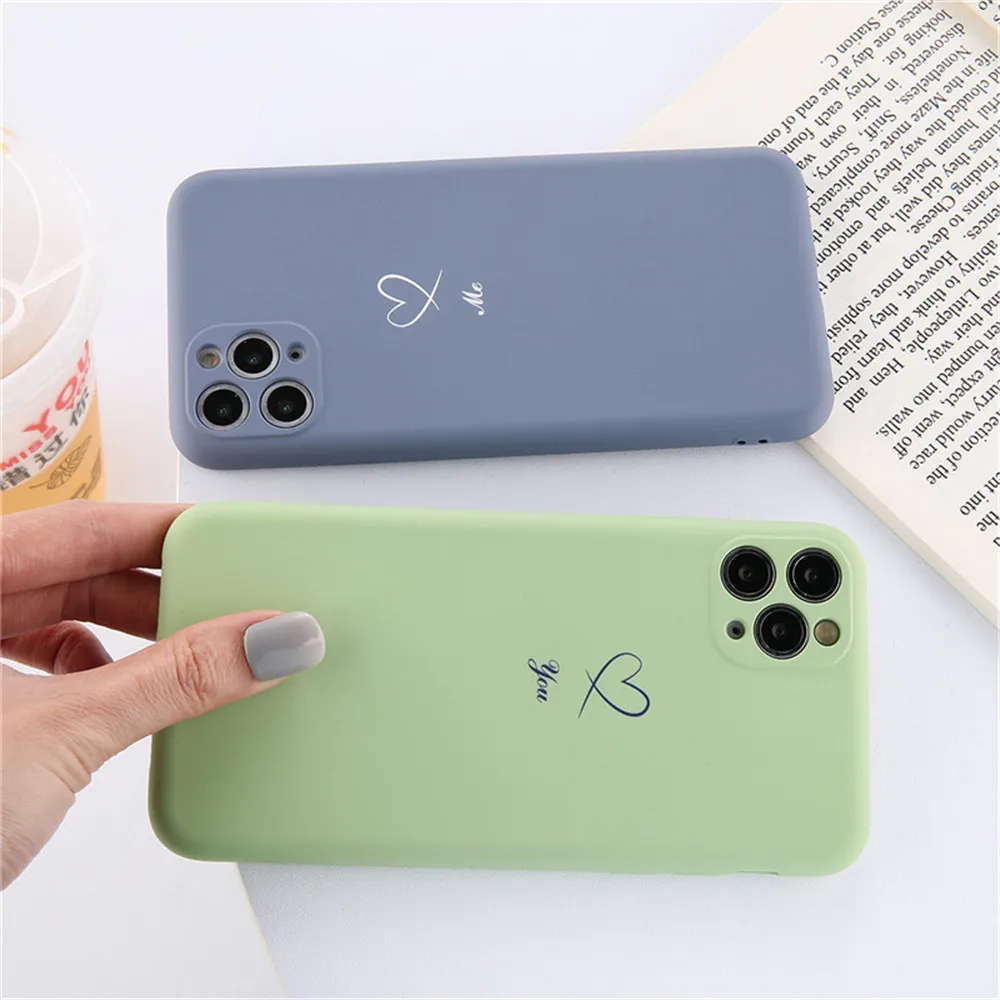 GTWIN разноцветное сердце «любовь» чехол для iPhone 11 Pro Max карамельный цвет чехол для телефона мягкий ТПУ задняя крышка Мода Пара чехол для телефона