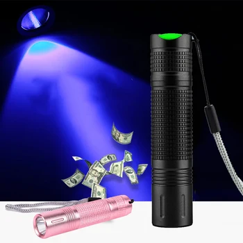 

Portable Torch 365nm Outdoor Sporting Camping Emergent Lamp Ultra Violet LED Flashlight UV Light 3W Money Detect
