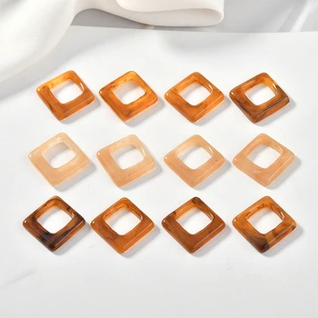 

New 19mm geometric square shape resin beads charms diy jewelry earring/necklace/bracelet pendant accessory