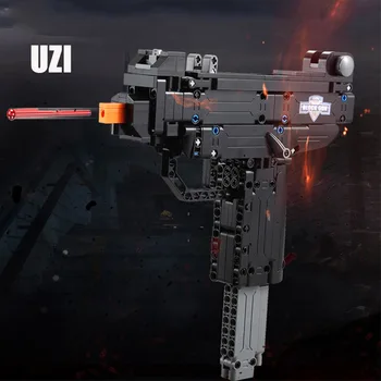 

UZI Miniature Submachine Gun Kids Assembling Toys Military Series Submachine Gun Toy Assembling Building Blocks Toys