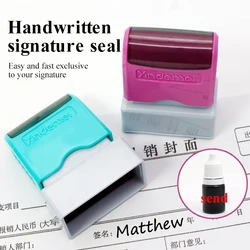 Sello de tinta personalizado para maestro, caligrafía, autoentintable, para escuela, estudiante, ropa para niños