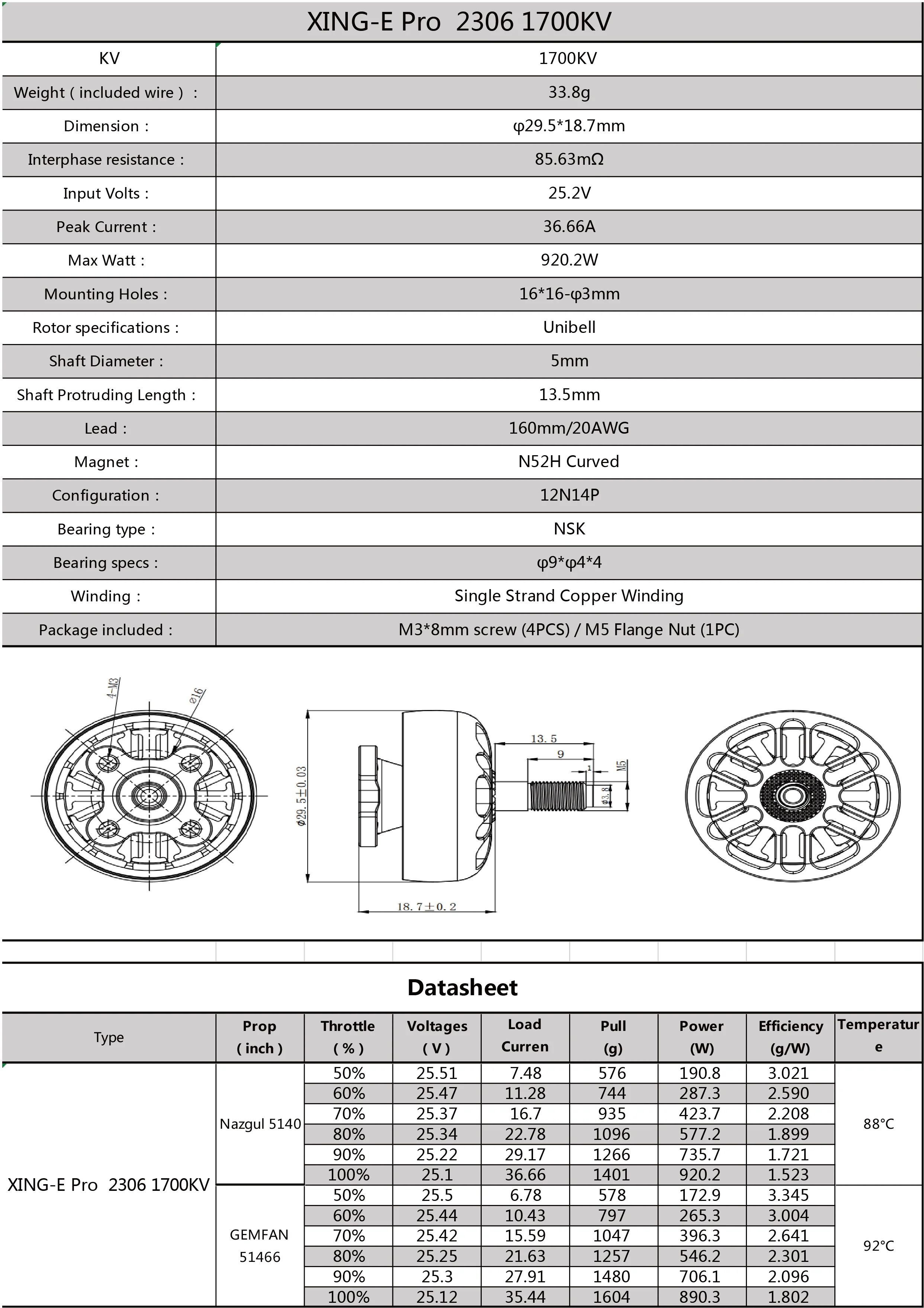 this motor features a high-strength 4mm steel hollow shaft . it