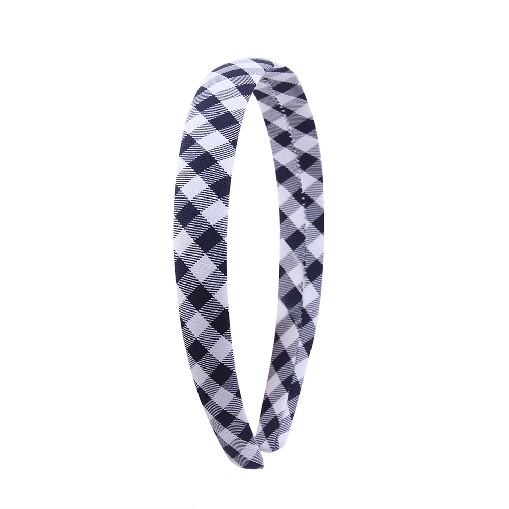 Navy blue headband Женский обруч для волос Meimile, тканевое оголовье в клеточку для женщин, клетчатый аксессуар для волос, ретро ободок, аксессуары для волос - Цвет: Navy blue headband