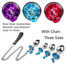 2019 New Jewelry Base Anal Butt Plugs 3 different sizes Anal Vagina Massager Bell Plug With Chain Adult Sex Toys for Men/Women # 2019 New Jewelry Base Anal Butt Plugs 3 different sizes Anal Vagina Massager Bell Plug With Chain Adult Sex Toys for Men/Women #