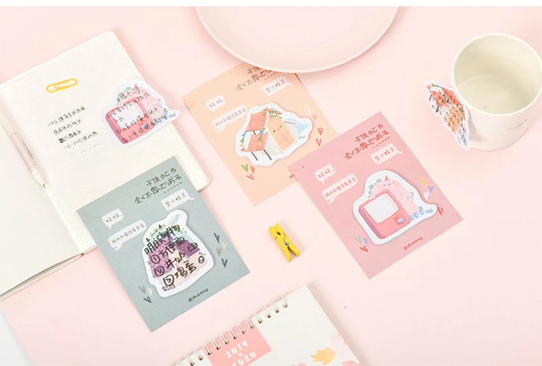 Красочные Kawaii блокнот для заметок милый мультфильм липкие заметки украшения офиса планировщик студенческий блокнот школьные принадлежности 02148